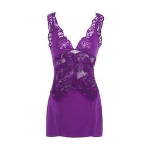 La Perla Desert Rose Leavers Lace Silk Chemise M